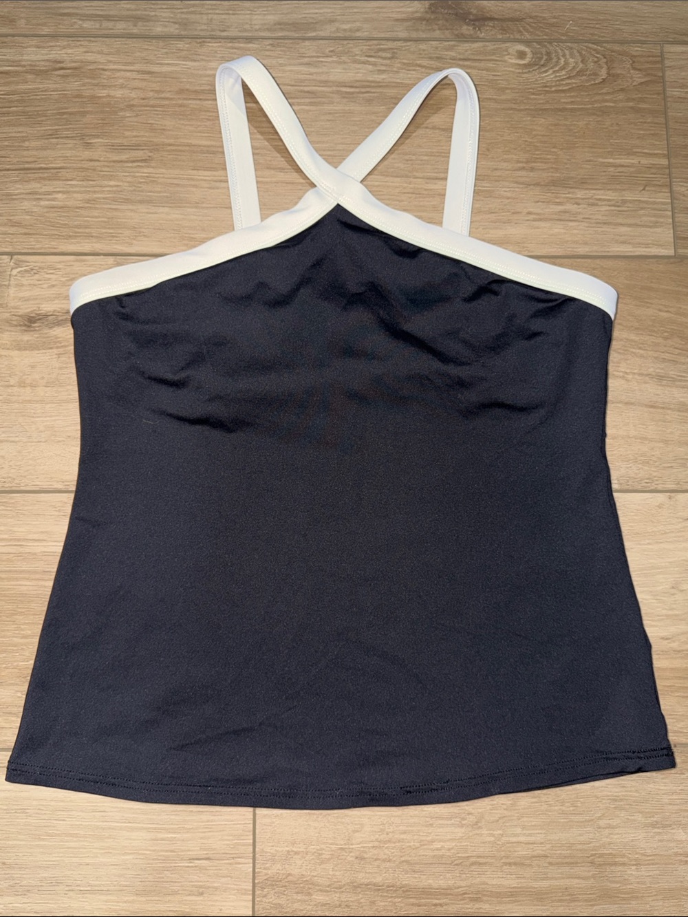 Lablanca Women's black  Tankini  with White Trim  size small vacation